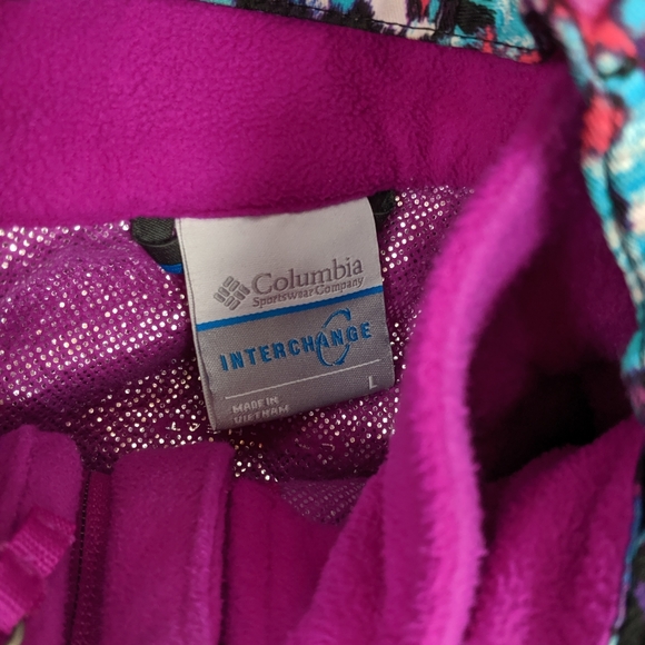 Columbia Girls Winter Jacket Lining Hood Sz Large - Picture 7 of 8